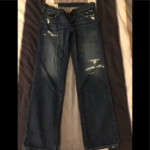 Abercrombie & Fitch Distressed Straight Leg Jeans - Picture 1 of 5